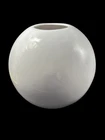 Vintage Royal Haeger WHITE Orb Ball Round Vase Pottery Vase #4306 C. 1980's 9”