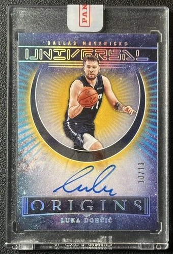 LUKA DONCIC 2022-23 PANINI ORIGINS #UA-LDC UNIVERSAL AUTO GOLD 10/10 MAVERICKS