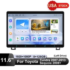 For Toyota Tundra 2007-2013/Sequoia 2008+ Plug & Play 11.6 Inch Android 13 Radio