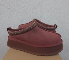UGG TAZZ RED JASPER SUEDE PLATFORM SLIPPERS SHOES, WOMEN US 10/ EUR 41 ~NIB