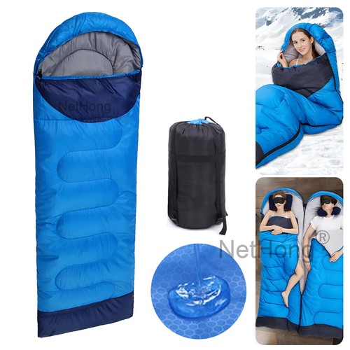 4 Season Sleeping Bag Adult Camping Outdoor Envelope Blanket Single UK - Picture 2 of 10