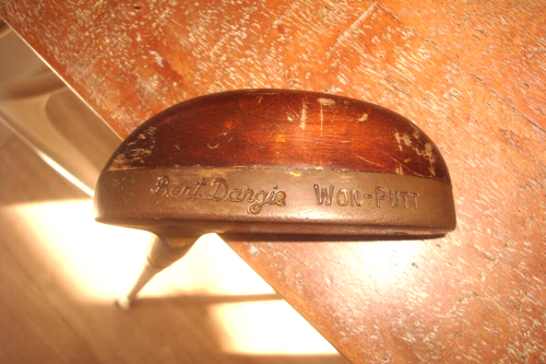 Won-Putt Vintage Wood Golf Putter by Bert Dargie 36"