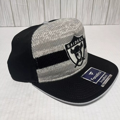 Las Vegas Raiders Hat Cap Fanatics Proline SnapBack Sweater Knit Dispatch NEW! - Picture 3 of 5