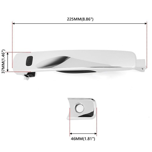 Chrome Front Driver Outer Door Handle For Nissan Infiniti FX35 FX45 Smart Entry - Picture 7 of 10