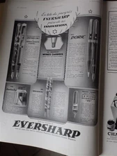 stylo porte mine EVERSHARP + RADIOLA SUPER INDUCTANCE pub ILLUSTRATION 1933 eb