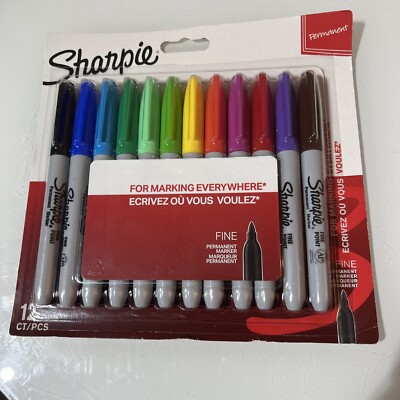 Sharpie 12er Pack Stifte permanente feine Markierungen neu versiegelt