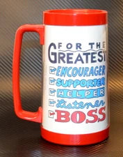 Vintage THERMO-SERV "HALLMARK SHOEBOX GREETINGS" Plastic Mug - Made in U.S.A.