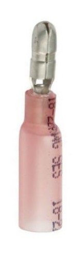 Paquete de 25 MVP 18-22 AWG calibre rojo termorretráctil aislado terminal de bala macho .157" - Imagen 1 de 1