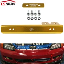 Gold Universal Front Bumper License Plate Mount Bracket Relocator Holder Bar