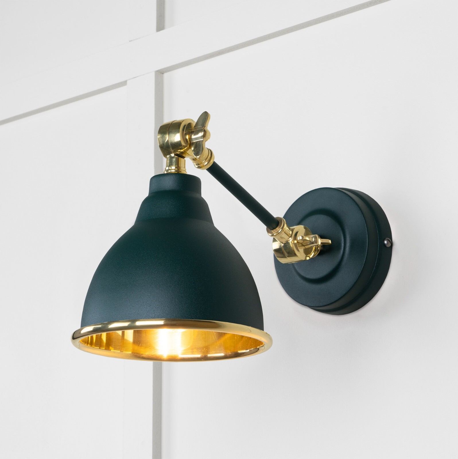 From The Anvil 49716SDI Smooth Brass Brindley Wall Light in Dingle