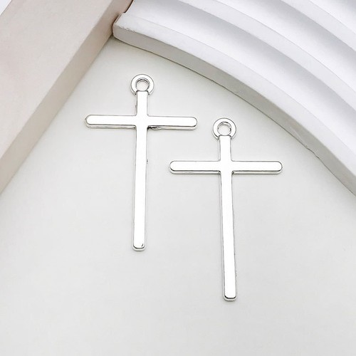 10/15pcs Cross Antique Silver Charms Pendants for Jewelry Making Earrings - Picture 19 of 22