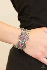 Paparazzi Bracelet- Empress-ive Shimmer- Pink- Rhinestone