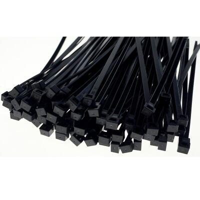 1000 Stück Kabelbinder Schwarz – 4,8 X 370 Mm, UV-beständig, Nylon, Industriequalität