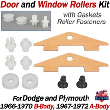 For Dodge Plymouth Door Window Roller Hardware Kit 1967-72 A-body 1966-70 B-body