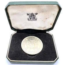1966 Jamaica VIII British Empire Commonwealth Games Coin In Box￼ 5 Shillings