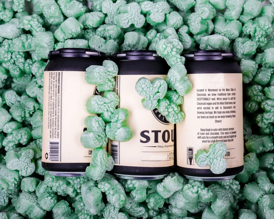 Packing Peanuts Green Shamrocks 1.5 Cu Ft Compostable Biodegradable - Image 2 of 4