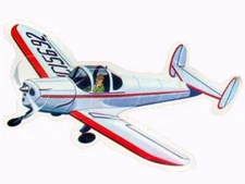 Erco Ercoupe F/F Rubber 24" Wingspan RC Model Airplane Printed Plans & Templates