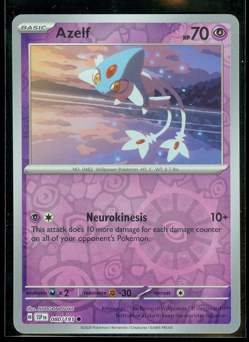 azelf pokemon card price #19 Prices | Legends Awakened Colorless Artist Pokemon AZELF 080/191 - Surging