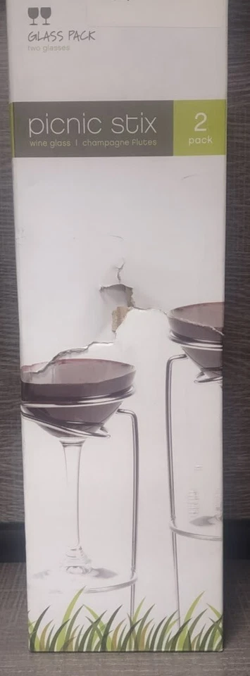 Conjunto de 2 suportes para taças de vinho True Fabrication Picnic Stix - Imagem 3 de 4