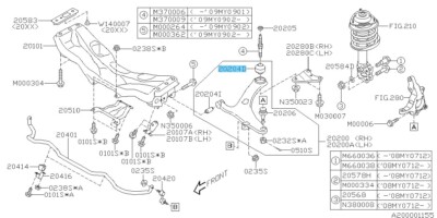 SUBARU IMPREZA STI GRF 08-14 Genuine Fr/Sus Rear Transverse Link