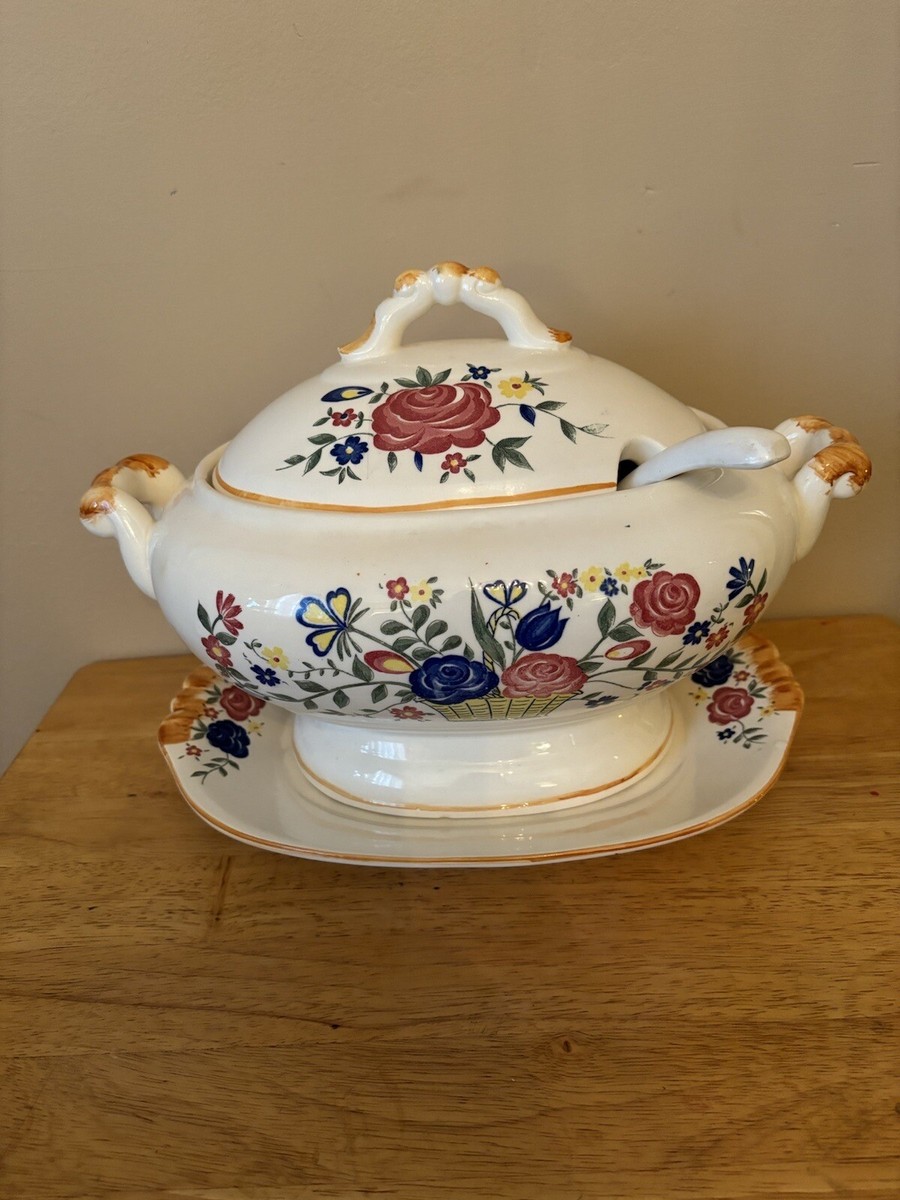 Bone China Soup Tureen Set La Luna Bone China Tureen Lorren Home