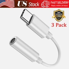 3 Pcs USB-C Type C to 3.5mm AUX Headphone Jack Adapter Lot For iPhone 16/Samsung
