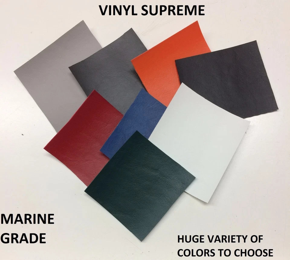FABRIC EMPIRE FABRICS PREMIUM MARINE VINYL SUPREME FAUX LEATHER FABRIC OUTDOOR AUTO UPHOLSTERY BTY 54"