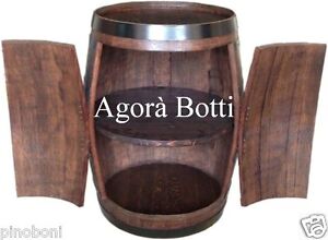 Botti botte cantinetta da barrique con due ante ebay for Botti in legno usate per arredamento