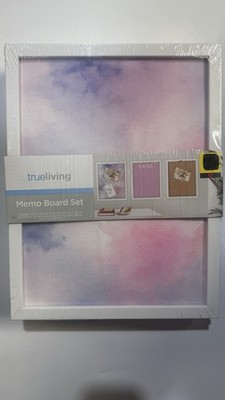True Living Memo Board Set (3)- Memo Boards Pink To Do , Cork , 10x13 New