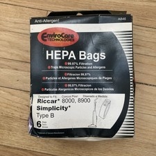 Riccar 8000 8900 Simplicity B vacuum bags Hepa