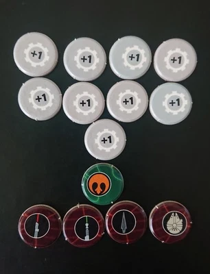 2014 Hasbro Gaming - Star Wars Risk Replacement Token Parts - 14x Tokens - Bild 1 von 2