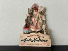 Antique Vintage - ANHEUSER BUSCH - MALT-NUTRINE - Die Cut Standee Sign