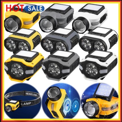 Sensor COB LED Headlamp USB Rechargeable Work Light Built-in Battery Head Lamp