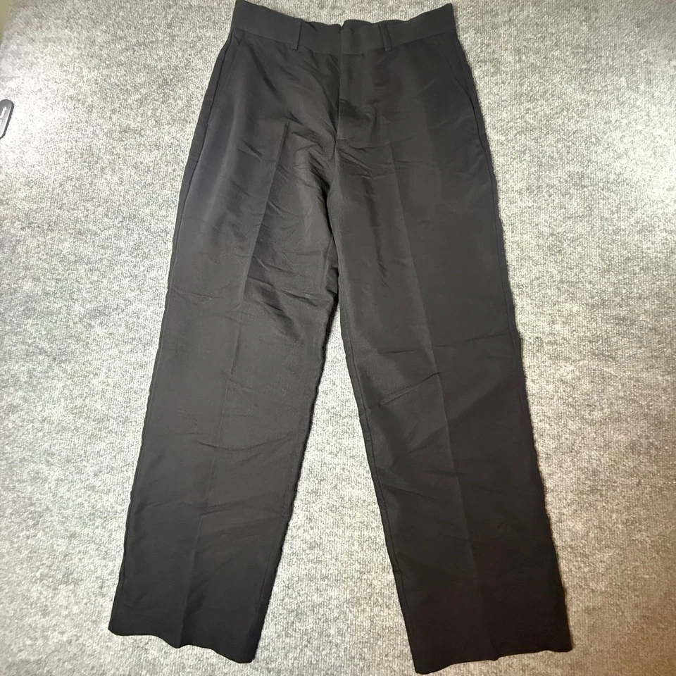 Pantalones de vestir negros Centro para hombre talla 30x30 oficina carrera negocios informales Foto 2 de 4