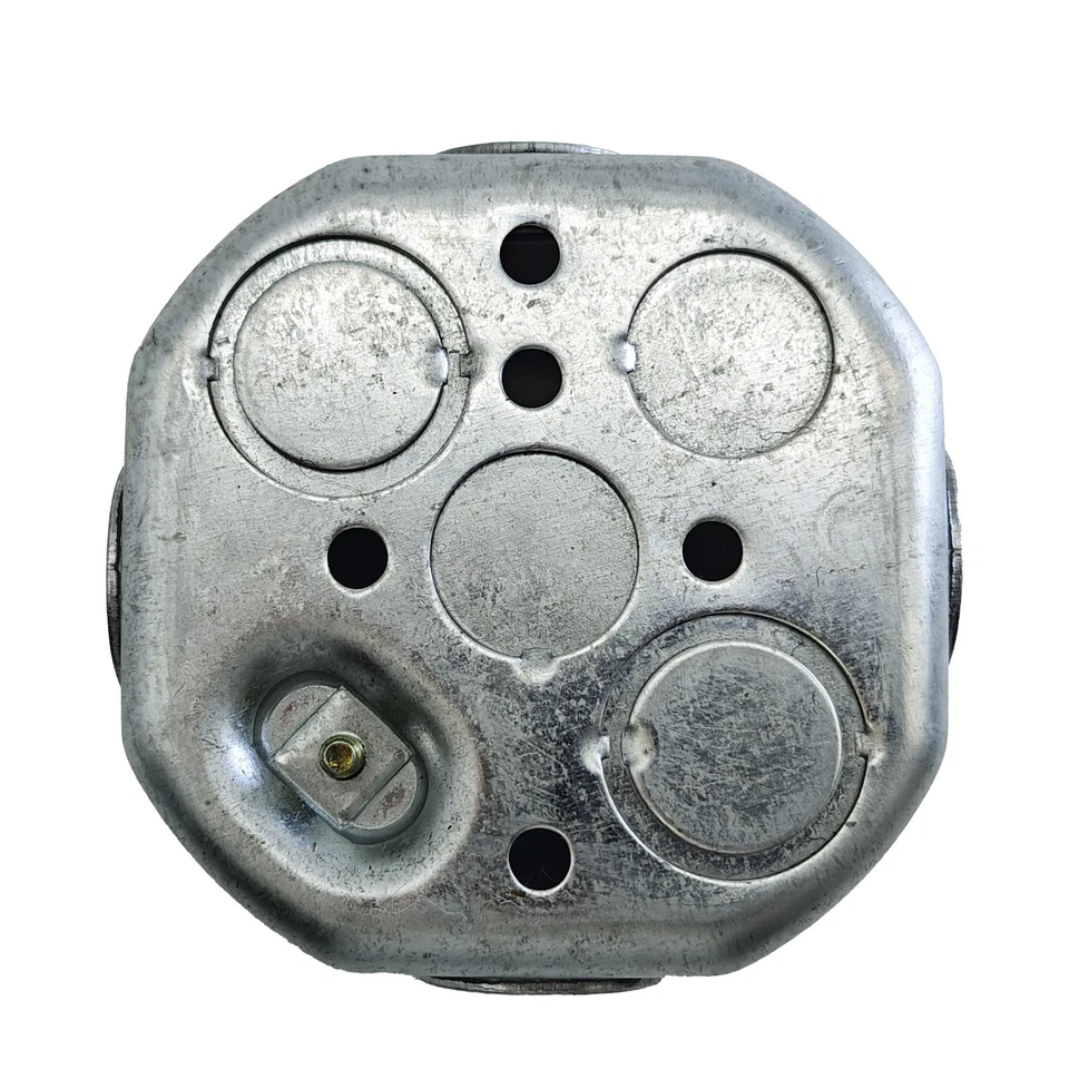 Caja Eléctrica Octagonal Acero 15.5 ft³ in. Capacidad Gris Plata 4 pulgadas Lote MKO Foto 4 de 4