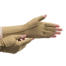 womens One Pair of Open Finger Cold Weather Gloves, Camel, Medium US