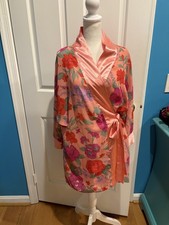 Victoria  s Secret vintage gold label kimono robe pink floral one size S M L