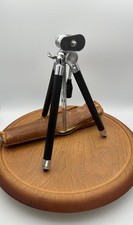 Vintage Vivo Camera Tripod, Telescoping Legs, Leather Case