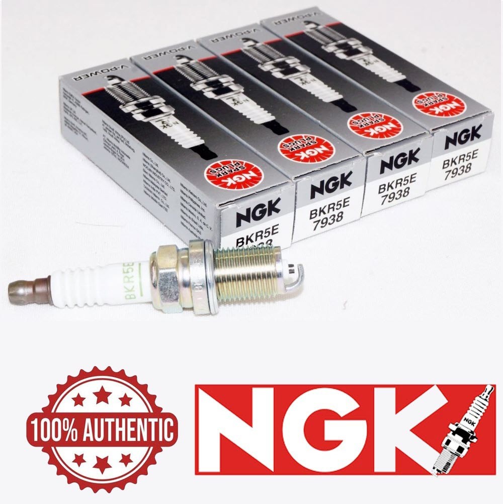 4 Pack Genuine NGK 7938 V-Power Spark Plugs BKR5E for Kia VW GM Mitsubishi Mazda