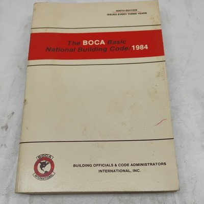 The Boca Basic National Building Code 1984 PB 1983 9th Ed
