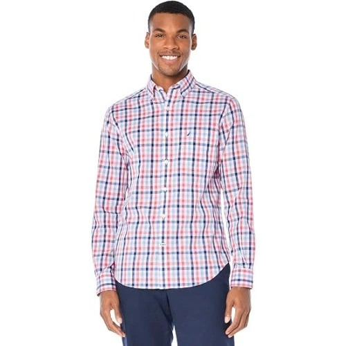 Nautica Men's Classic Button Down Shirt, Dreamy Coral, Size M - product detail image 1