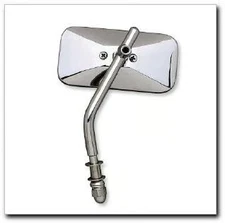 Emgo Universal Rectangular Mirror - Classic Chopper - Die-Cast - 10mm Thread - E