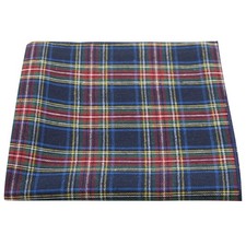 Traditional Navy Blue Tartan Pocket Square Handkerchief Check Plaid
