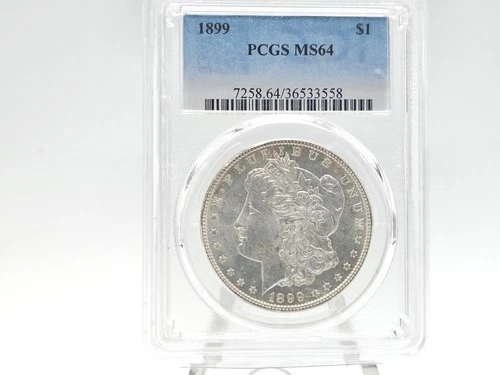 1899 PCGS MS 64 Morgan Silver Dollar **KEY-DATE INCREDIBLE STRIKE** 33558