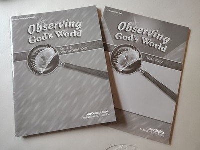 Abeka Observing God s World Test Key and Quiz and Worksheet Key, Fourth edition