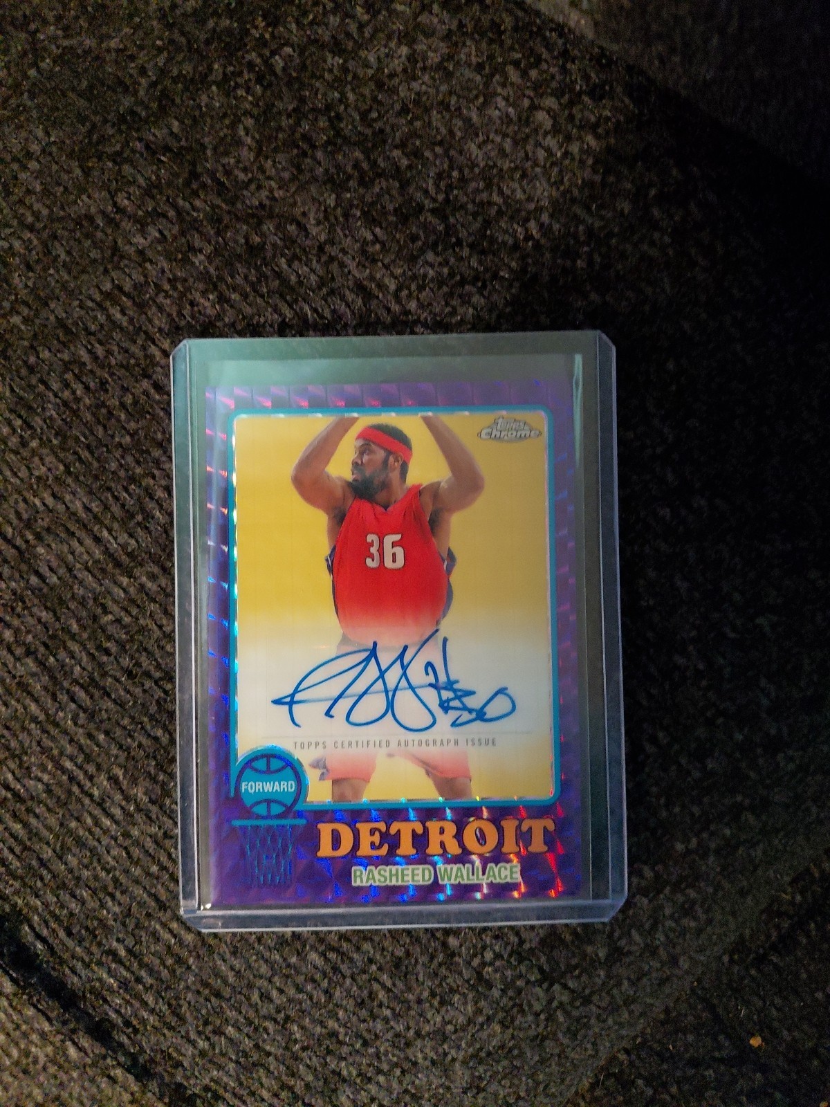 RASHEED WALLACE 2024-25 TOPPS CHROME 1973 TOPPS PURPLE GEOMETRIC AUTO Q0829
