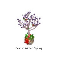 Webkinz Festive Winter Sapling Tree Winter Christmas Holiday Ice Decor Nature