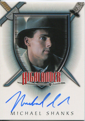 Die komplette Highlander Autogrammkarte A12 Michael Shanks