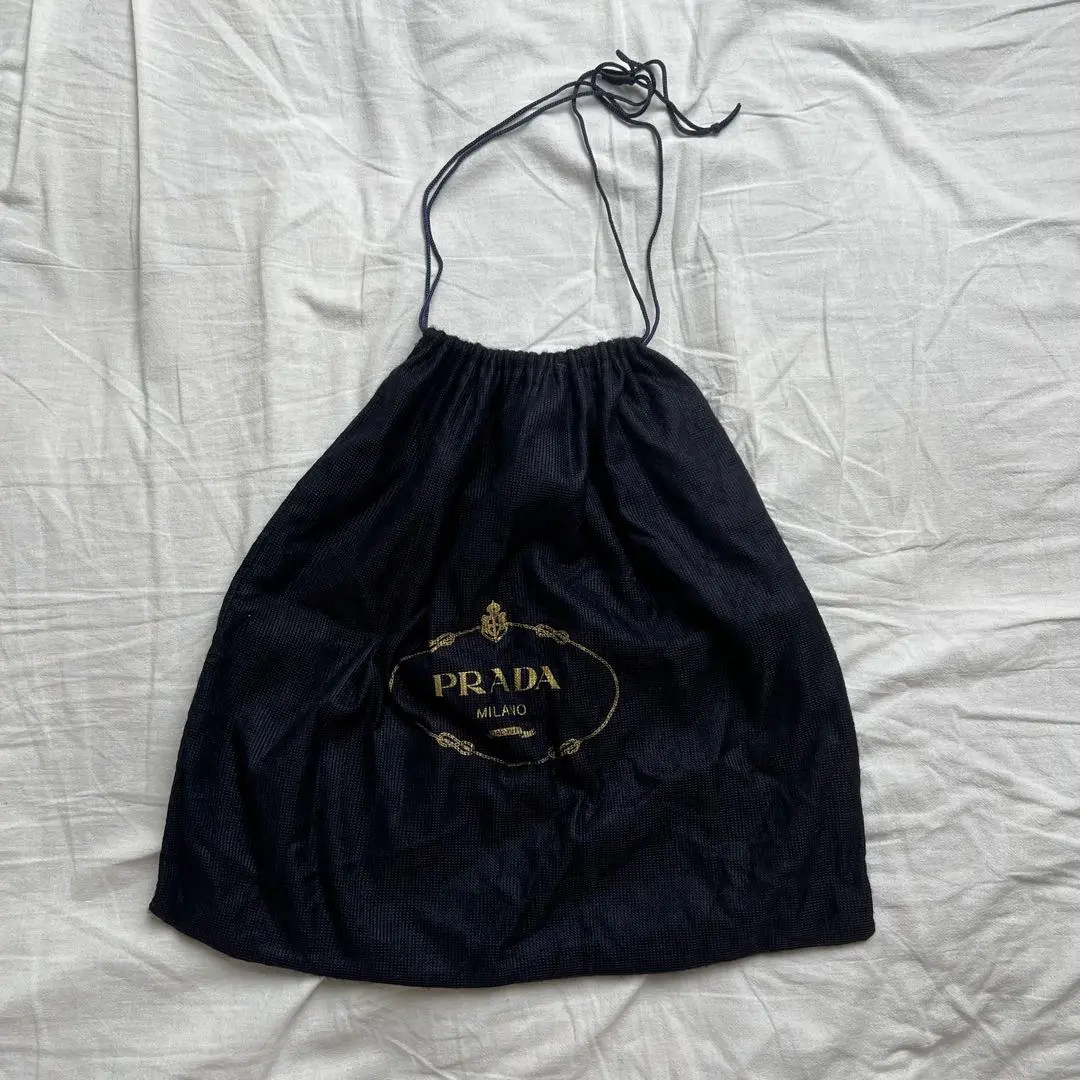 PRADA Suede Ribbon One Shoulder Bag Orange Brown Authentic