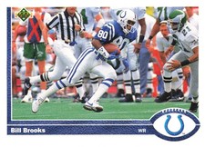 Bill Brooks Indianapolis Colts 1991 Upper Deck #159 Football WR